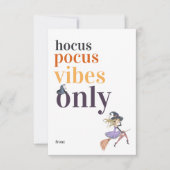 Alleen Hocus Pocus Vibes | Halloween Witch Classro Notitiekaartje (Voorkant)