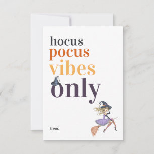 Alleen Hocus Pocus Vibes   Halloween Witch Classro Notitiekaartje