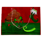 Alleen Holiday Cupcake Whimsey WIDE Groot Cadeauzakje (Voorkant)