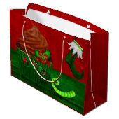 Alleen Holiday Cupcake Whimsey WIDE Groot Cadeauzakje (Achterkant Gekanteld)