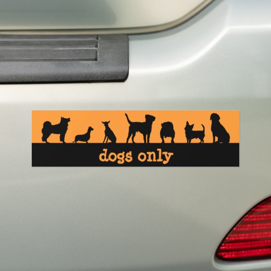 alleen honden bumpersticker (Op auto)