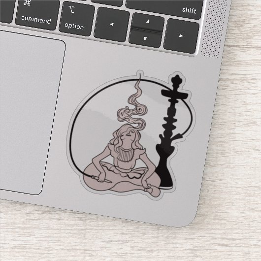 Alleen Hookah, Hookah Girl, Hookah lady lady Sticker (Detail)