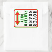 Alleen Hoverboard Parking Rechthoekige Sticker (Tas)