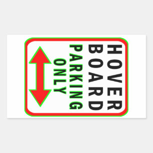 Alleen Hoverboard Parking Rechthoekige Sticker
