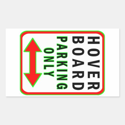 Alleen Hoverboard Parking Rechthoekige Sticker (Voorkant)