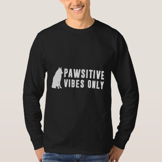 Alleen Husky Pawsitive Vibes T-shirt (Voorkant)