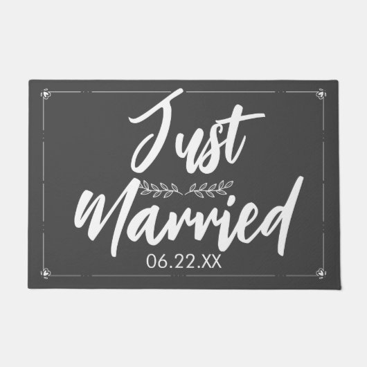 Alleen huwelijksdatum bruiloft Gift Cute Deurmat (Voorkant)