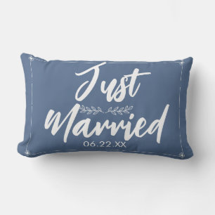Alleen huwelijksdatum weddenschap Gift Cute Lumbar Kussen