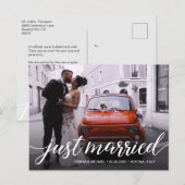 Alleen huwelijksfoto voor overlay weddenschap aankondigingskaart (Voorkant / Achterkant)