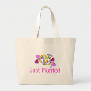 Alleen huwelijkshuwelijksrondes grote tote bag