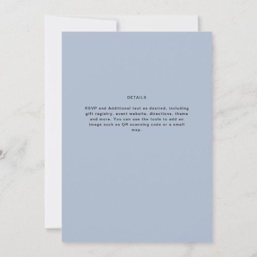 Alleen huwelijksuitnodiging kaart (Achterkant)