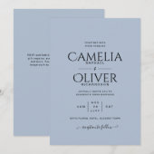 Alleen huwelijksuitnodiging kaart (Voorkant / Achterkant)