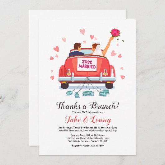 Alleen huwelijksuitnodiging kaart (Voorkant / Achterkant)