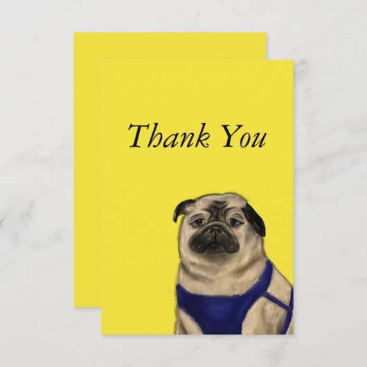 Alleen ik dank je wel Card Bedankkaart (Voorkant / Achterkant)