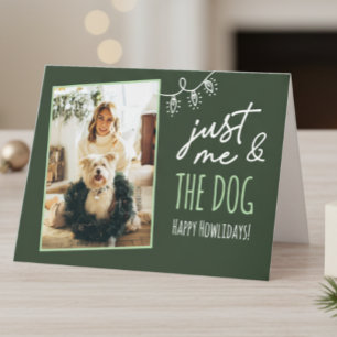 Alleen ik en de hond Fijne Howlidays Vouwkaart Feestdagen Kaart