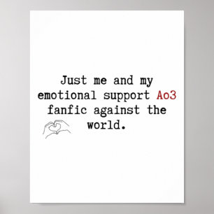 Alleen ik en mijn emotionele steun AO3 fanfic tege Poster