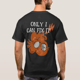 Alleen ik kan het Oranje Clown Pocket Design repar T-shirt