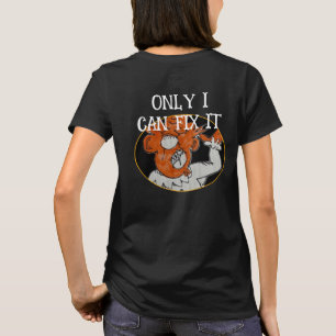 Alleen ik kan het Oranje Clown Pocket Design repar T-shirt