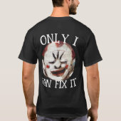 Alleen ik kan het Oranje Clown Pocket Design repar T-shirt (Achterkant)