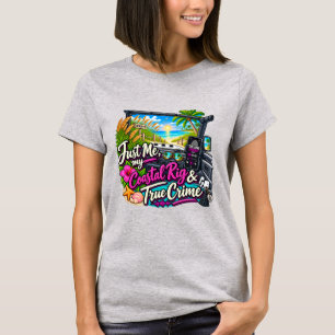 Alleen ik, mijn witte kust-rijtuig en ware misdaad t-shirt