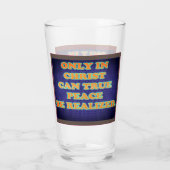 Alleen in Christus kan echte vrede worden gerealis Glas (Achterkant)