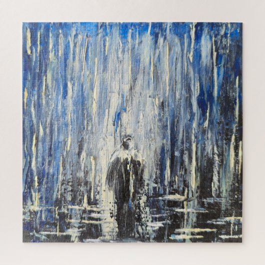 Alleen in de regen - Moody Emotional Legpuzzel (Verticaal)