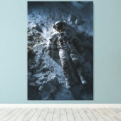 Alleen in de ruimte canvas afdruk (Insitu (Houten vloer))