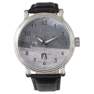 Alleen in de sneeuw horloge