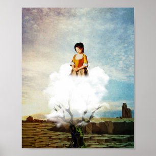 alleen in de woestijn poster