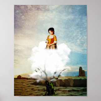 alleen in de woestijn poster