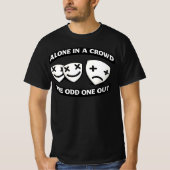 Alleen in een Menigte Uit de Toon Vallend Stedelij T-shirt (Voorkant)