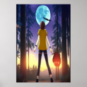 Alleen in het bos | AI Art Poster (Voorkant)