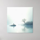 Alleen in het nestontwerp canvas afdruk (Voorkant)