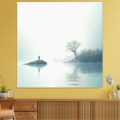 Alleen in het nestontwerp canvas afdruk (Insitu (Woonkamer))