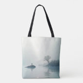 Alleen in het nestontwerp tote bag (Achterkant)