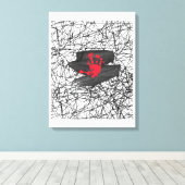 Alleen in het vacuüm van het universum canvas afdruk (Insitu (Houten vloer))