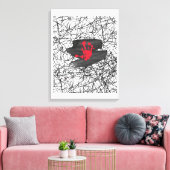 Alleen in het vacuüm van het universum canvas afdruk (Insitu (Woonkamer))