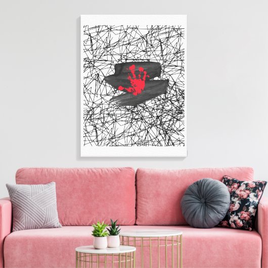 Alleen in het vacuüm van het universum canvas afdruk (Insitu (Woonkamer))