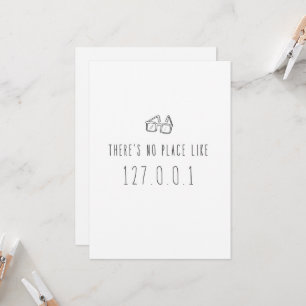 Alleen in het Wenskaart Silicon Valley: 127.0.0.1 Kaart