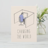 Alleen in het Wenskaart Silicon Valley: de wereld Kaart (Staand voorkant)