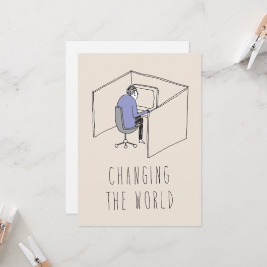 Alleen in het Wenskaart Silicon Valley: de wereld Kaart (Voorkant / Achterkant in situ)