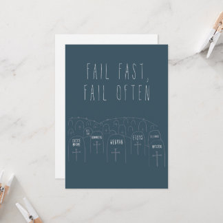 Alleen in het Wenskaart Silicon Valley: Fail Fast Kaart