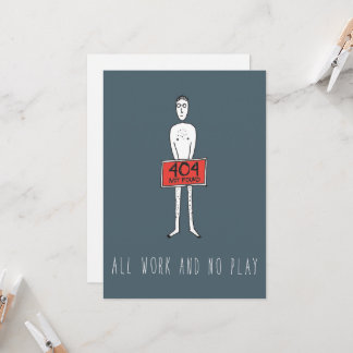 Alleen in het Wenskaart Silicon Valley: Fout 404 Kaart