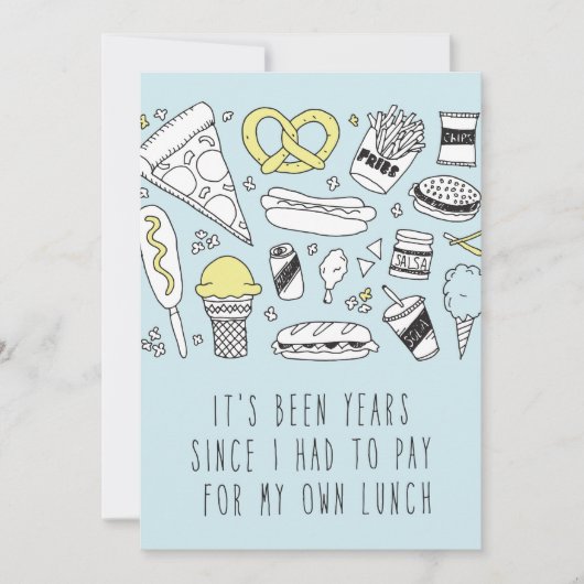 Alleen in het Wenskaart Silicon Valley: Lunch Kaart (Voorkant)