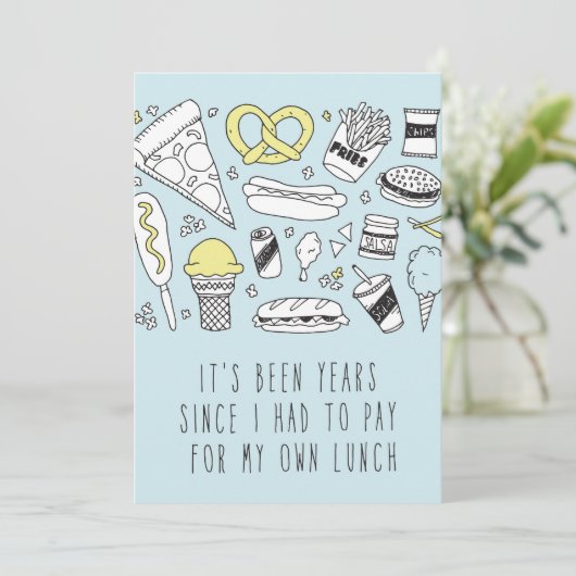 Alleen in het Wenskaart Silicon Valley: Lunch Kaart (Staand voorkant)