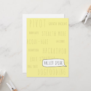 Alleen in het Wenskaart Silicon Valley: Valley Spe Kaart