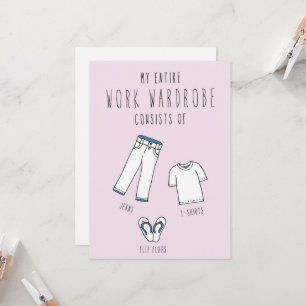 Alleen in het Wenskaart Silicon Valley: Wardrobe Kaart