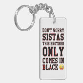 Alleen in het zwart sleutelhanger (Voorkant Links)