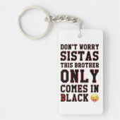 Alleen in het zwart sleutelhanger (Voorkant)