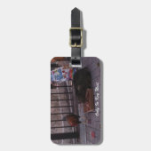 "Alleen in Key West" Cat & Rooster-Bagagelabel Bagagelabel (Voorkant verticaal)